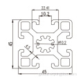 Industrial Aluminum Extrusion European standard 4545 aluminum profile oxidation 4.5 thick Supplier